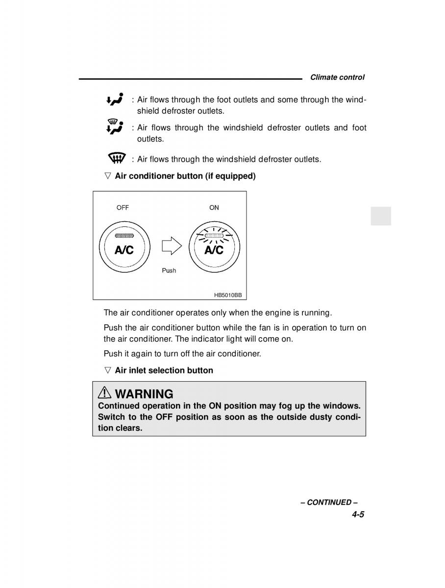 manual  Subaru Outback Legacy owners manual / page 161