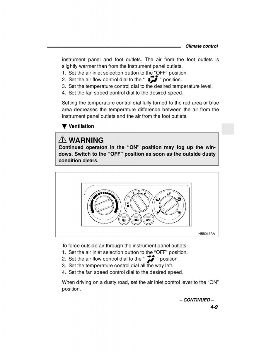 manual  Subaru Outback Legacy owners manual / page 165