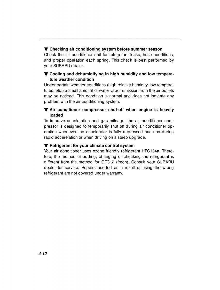 manual  Subaru Outback Legacy owners manual / page 168