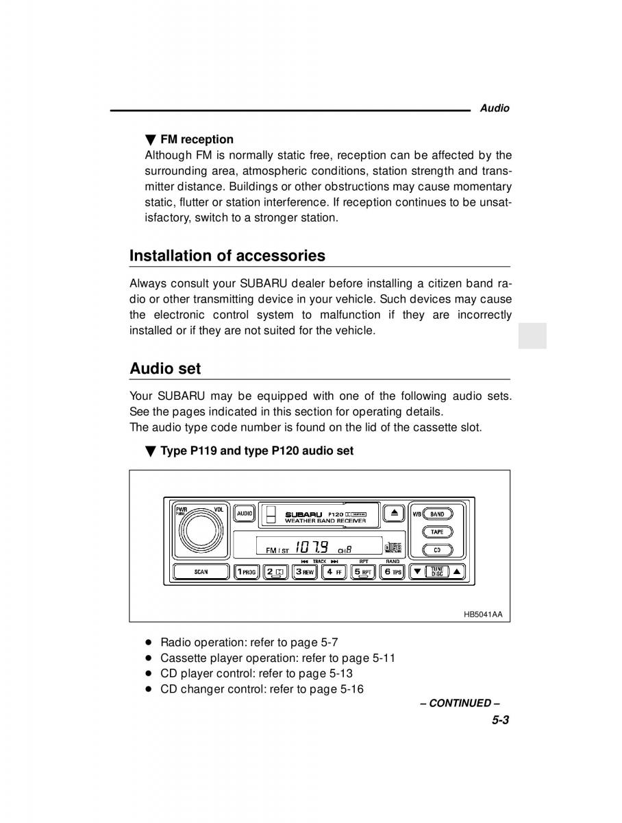 manual  Subaru Outback Legacy owners manual / page 172