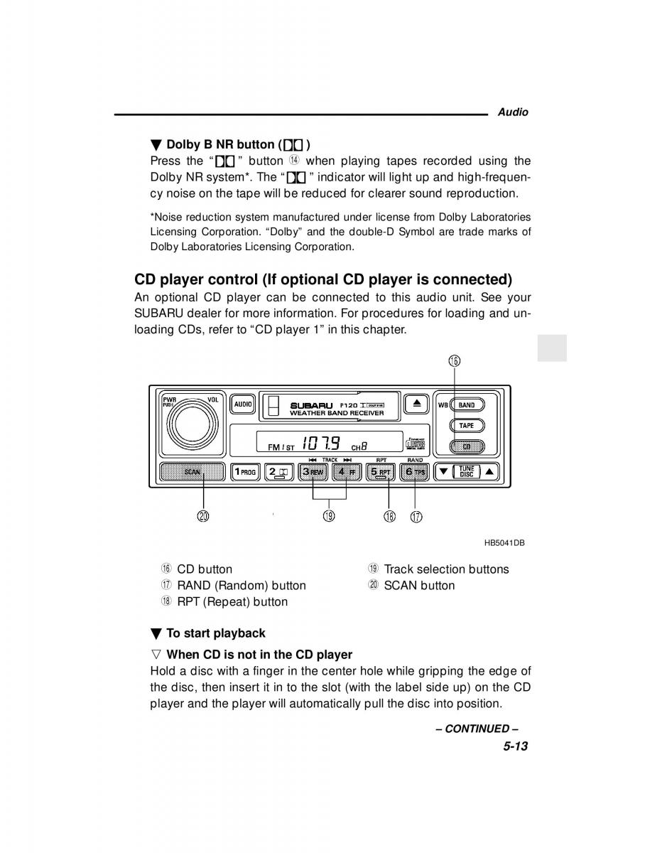 manual  Subaru Outback Legacy owners manual / page 182