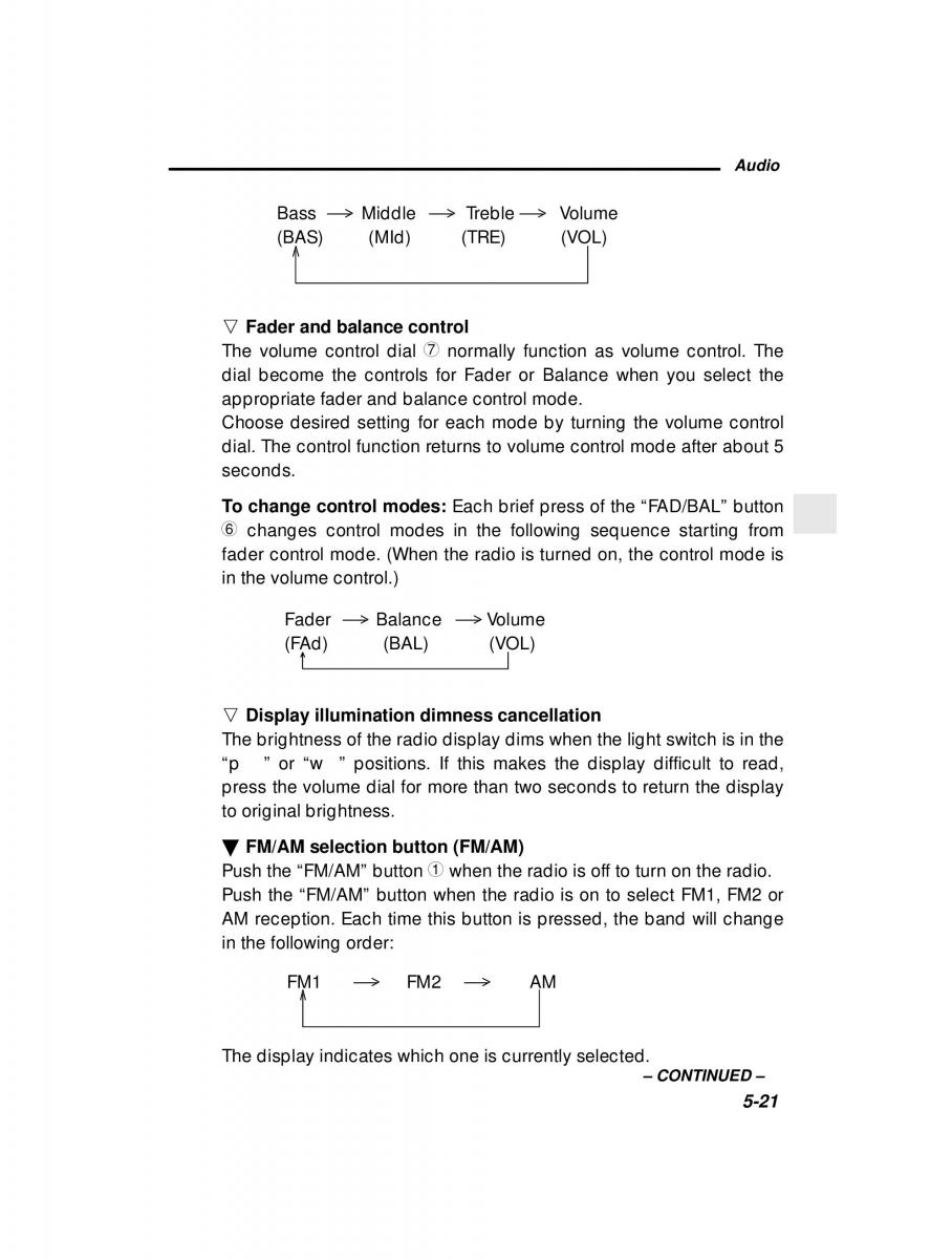 manual  Subaru Outback Legacy owners manual / page 190