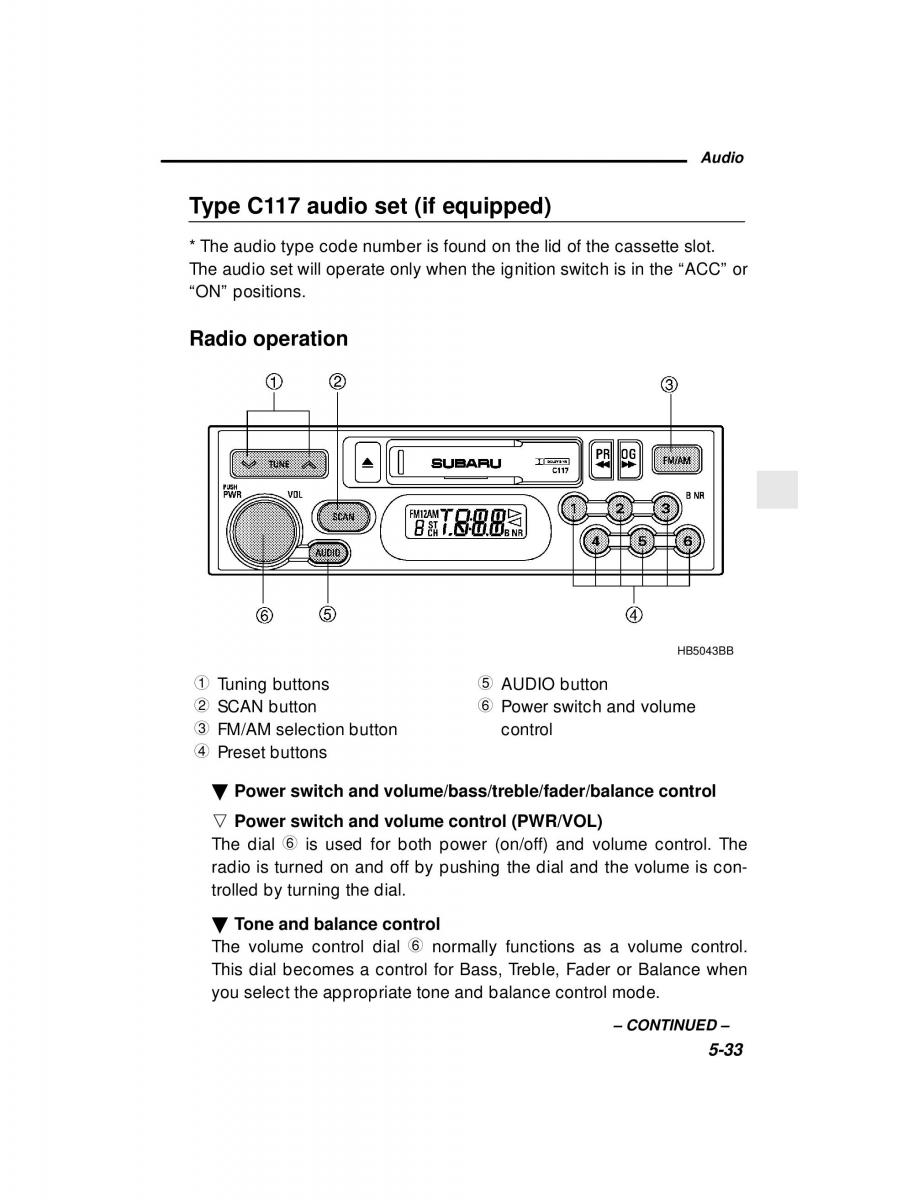 manual  Subaru Outback Legacy owners manual / page 202