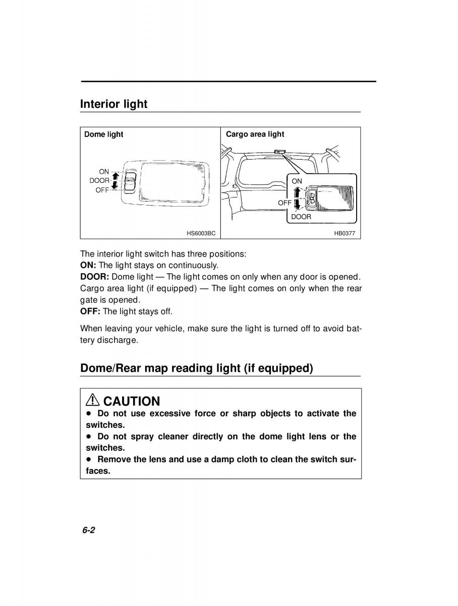 manual  Subaru Outback Legacy owners manual / page 218