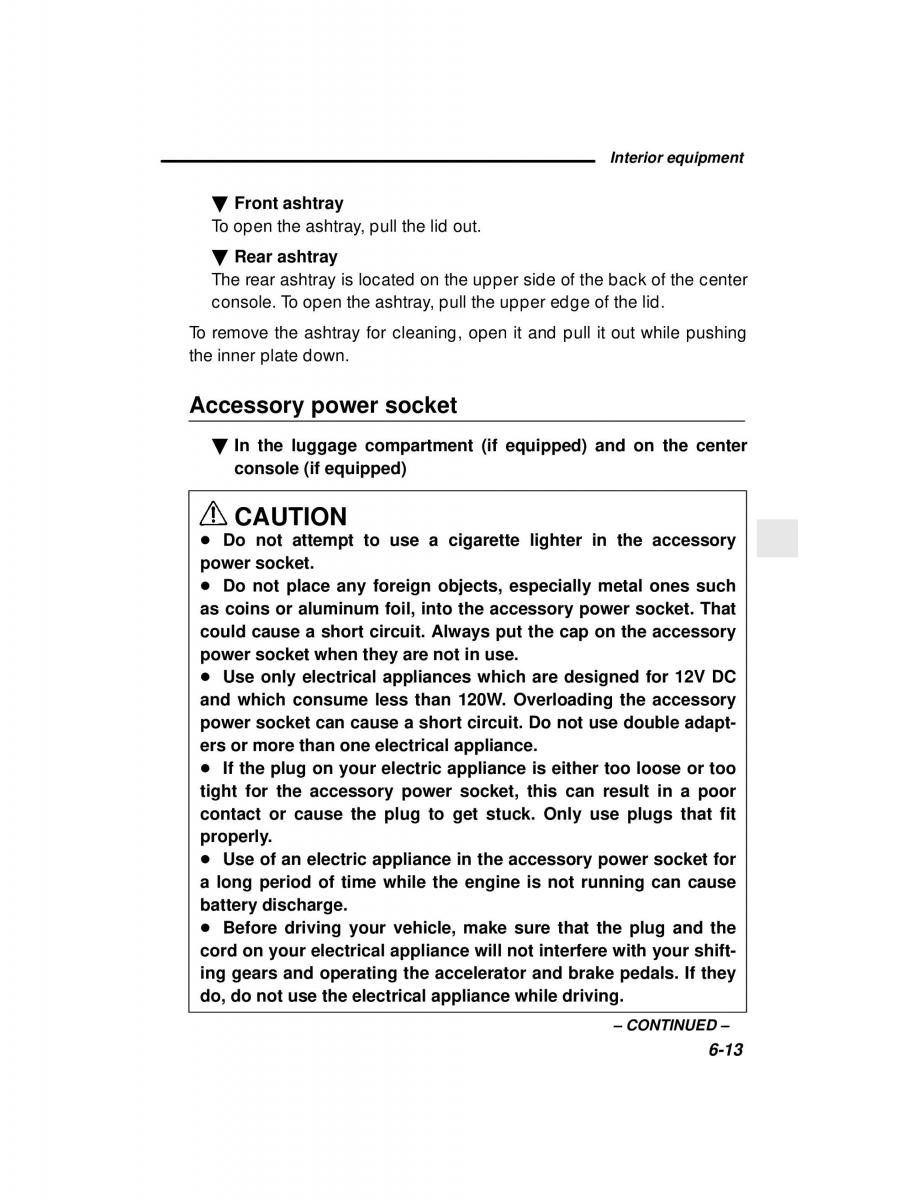 manual  Subaru Outback Legacy owners manual / page 229