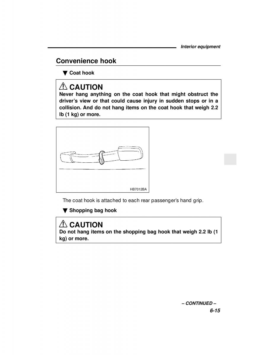 manual  Subaru Outback Legacy owners manual / page 231