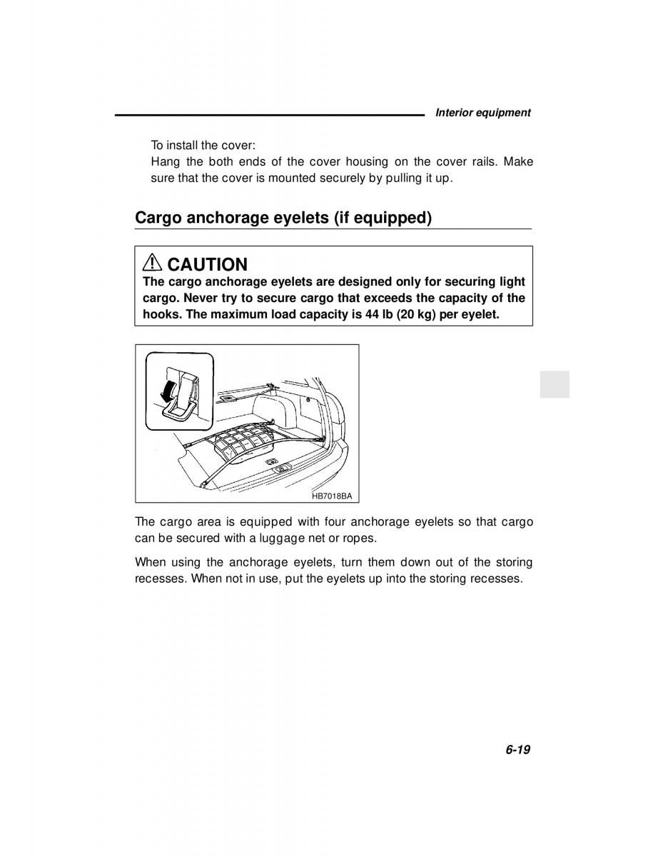 manual  Subaru Outback Legacy owners manual / page 235