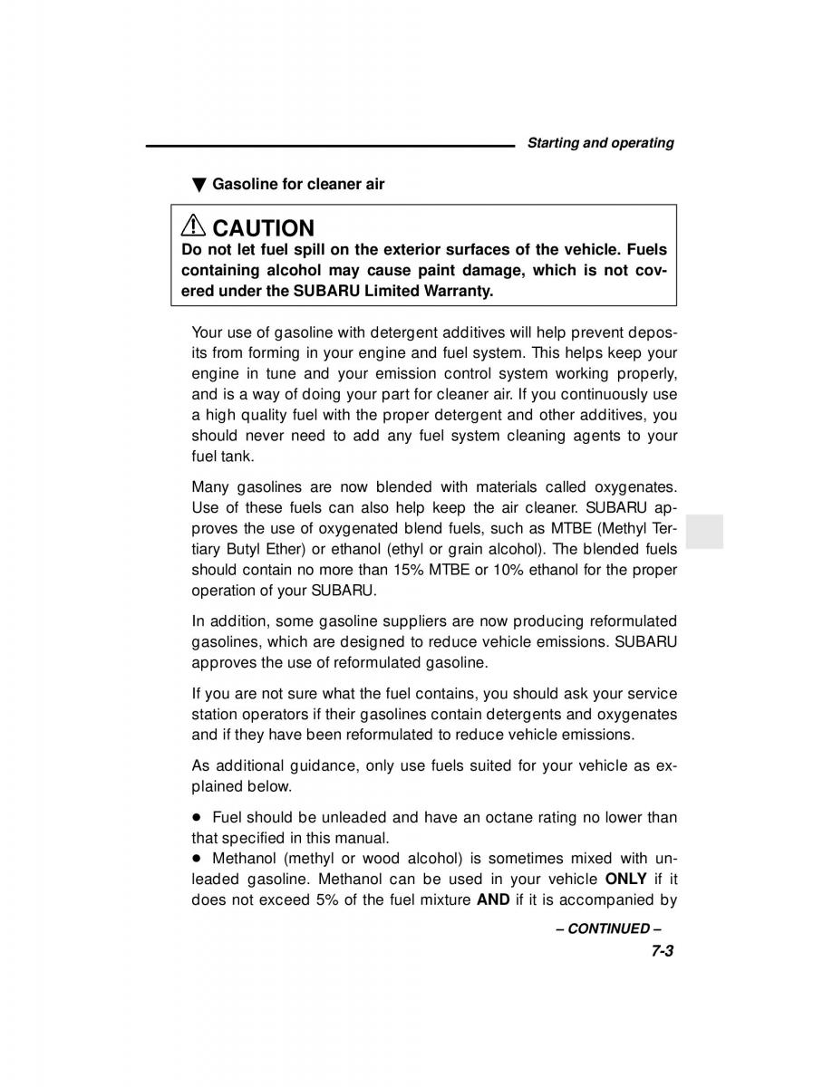 manual  Subaru Outback Legacy owners manual / page 240