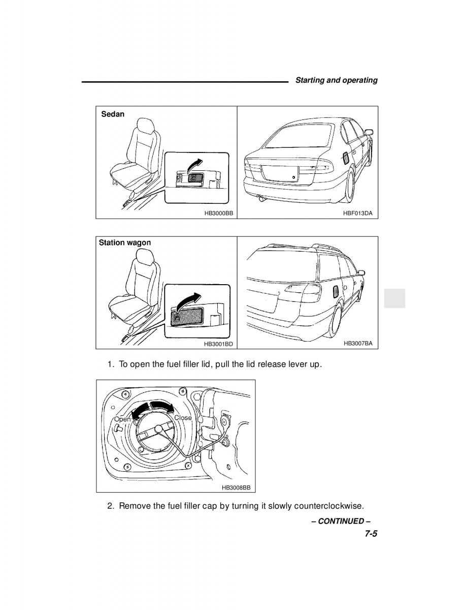 manual  Subaru Outback Legacy owners manual / page 242