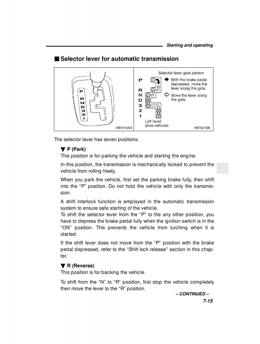 manual  Subaru Outback Legacy owners manual / page 252