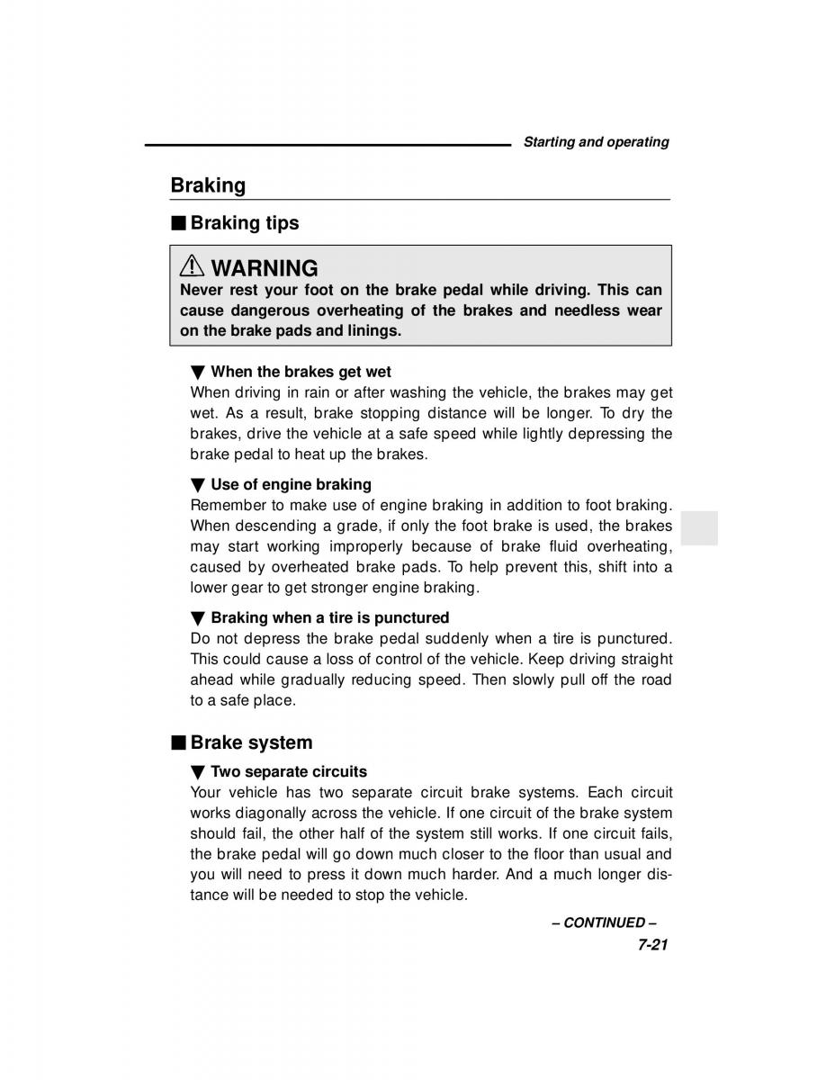 manual  Subaru Outback Legacy owners manual / page 258