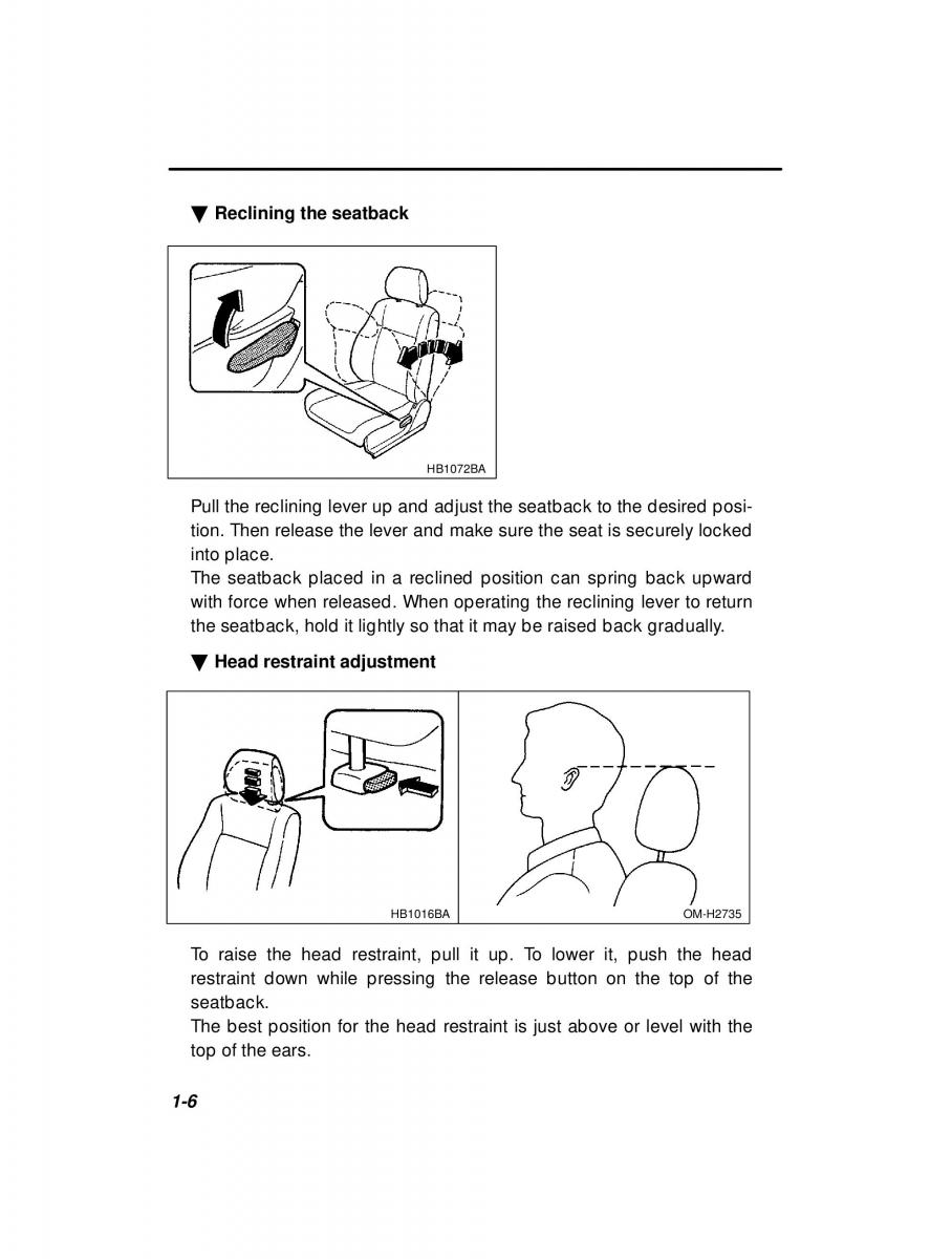 manual  Subaru Outback Legacy owners manual / page 26