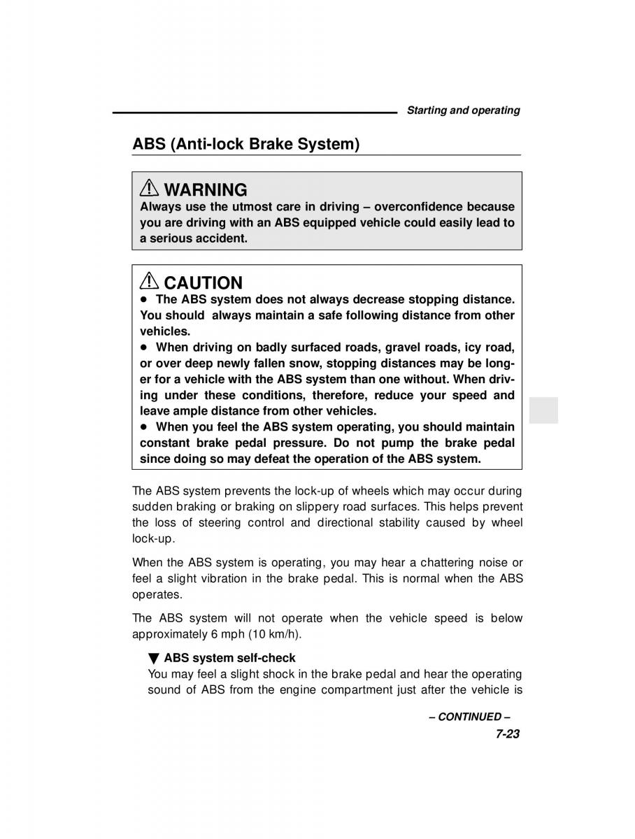 manual  Subaru Outback Legacy owners manual / page 260