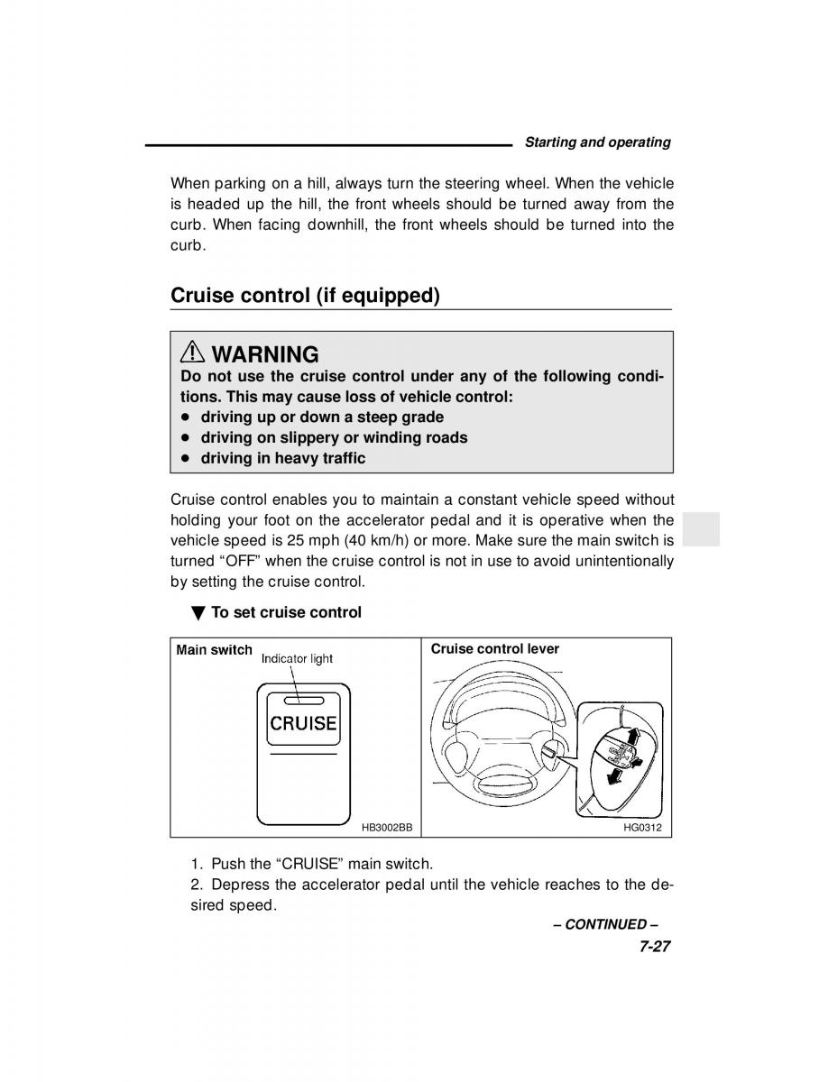 manual  Subaru Outback Legacy owners manual / page 264