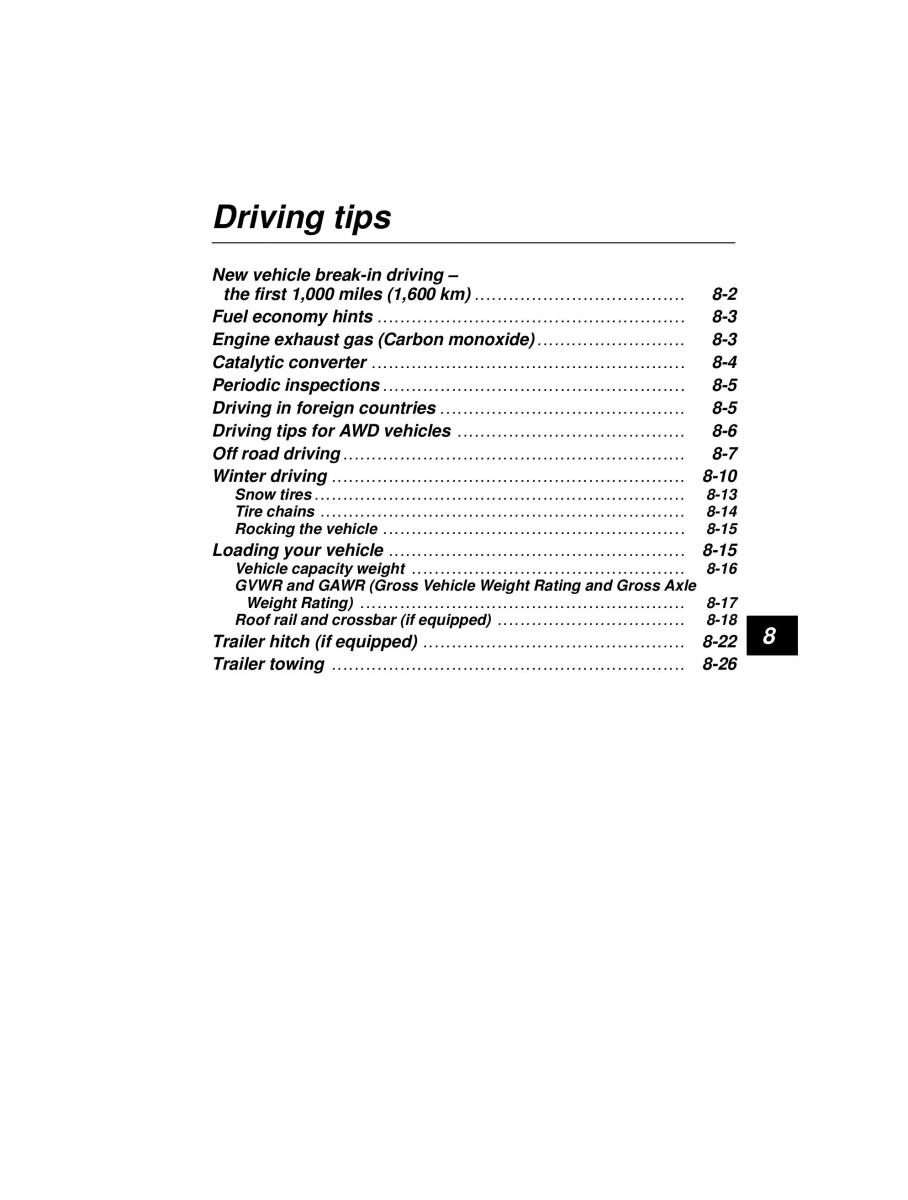 manual  Subaru Outback Legacy owners manual / page 267