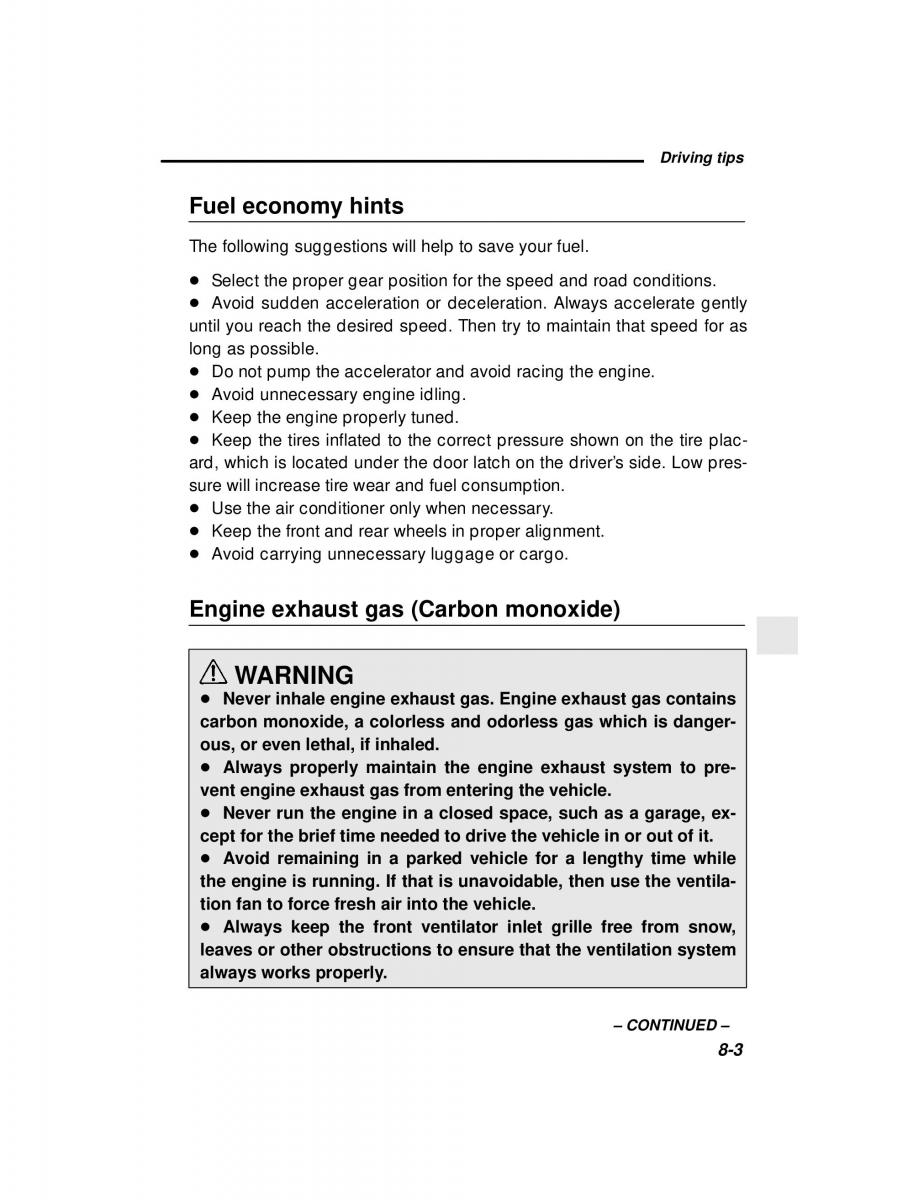 manual  Subaru Outback Legacy owners manual / page 269