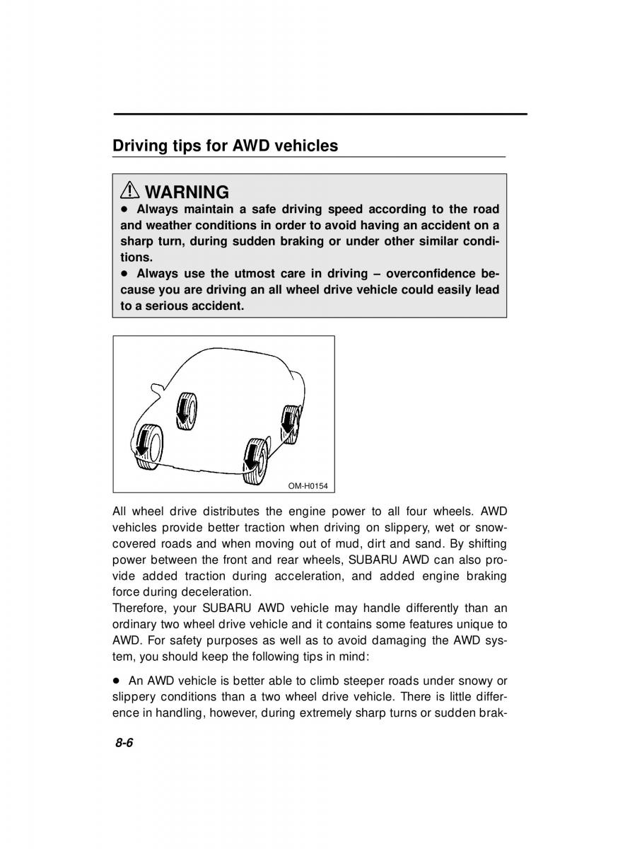 manual  Subaru Outback Legacy owners manual / page 272