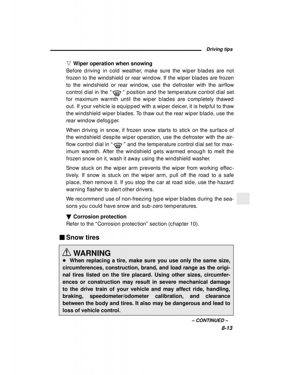 manual  Subaru Outback Legacy owners manual / page 279