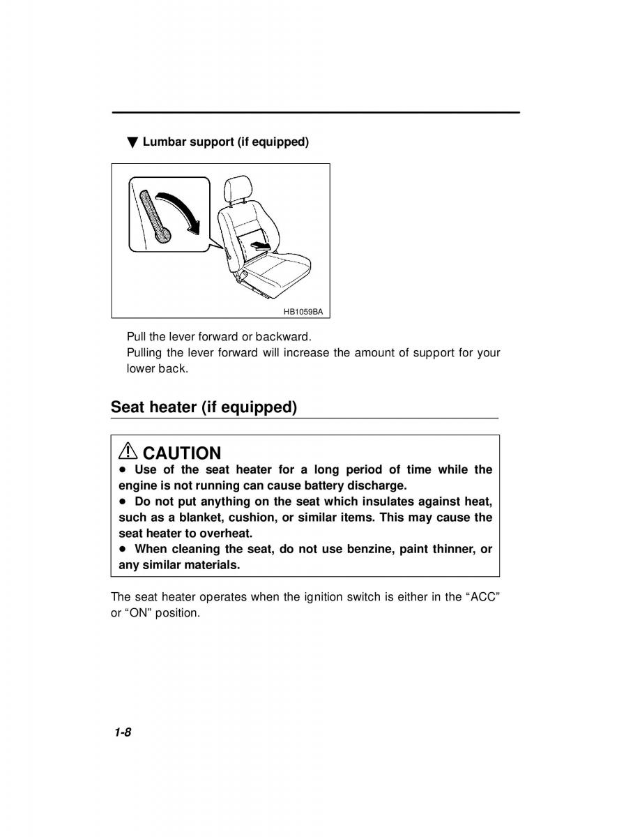 Subaru Outback Legacy owners manual / page 28