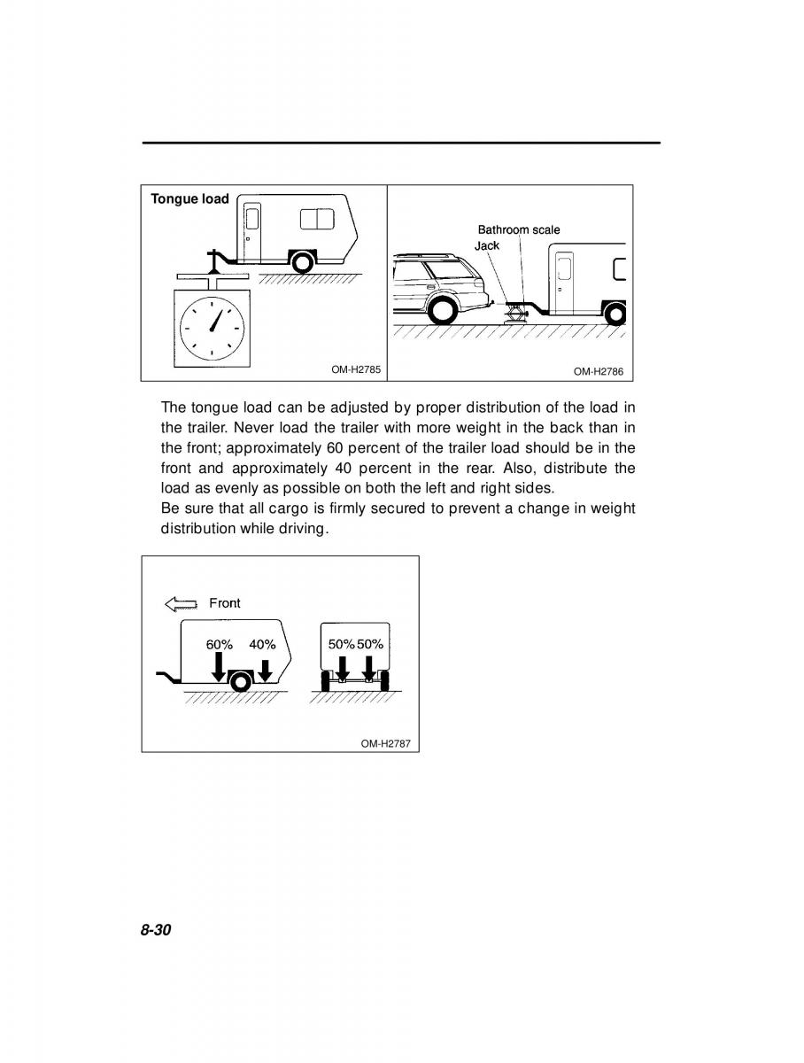 manual  Subaru Outback Legacy owners manual / page 296