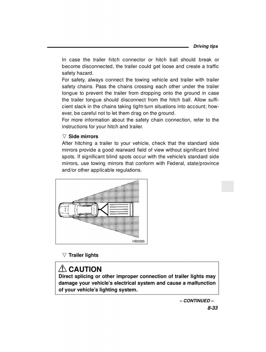 manual  Subaru Outback Legacy owners manual / page 299