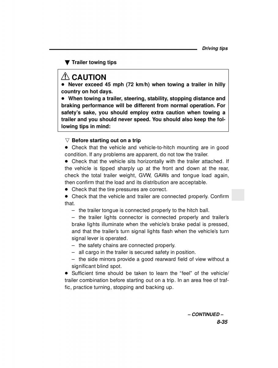 manual  Subaru Outback Legacy owners manual / page 301