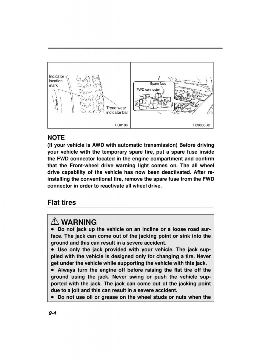 manual  Subaru Outback Legacy owners manual / page 308