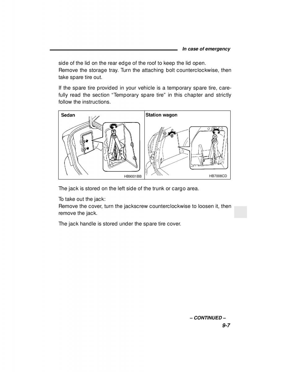 manual  Subaru Outback Legacy owners manual / page 311