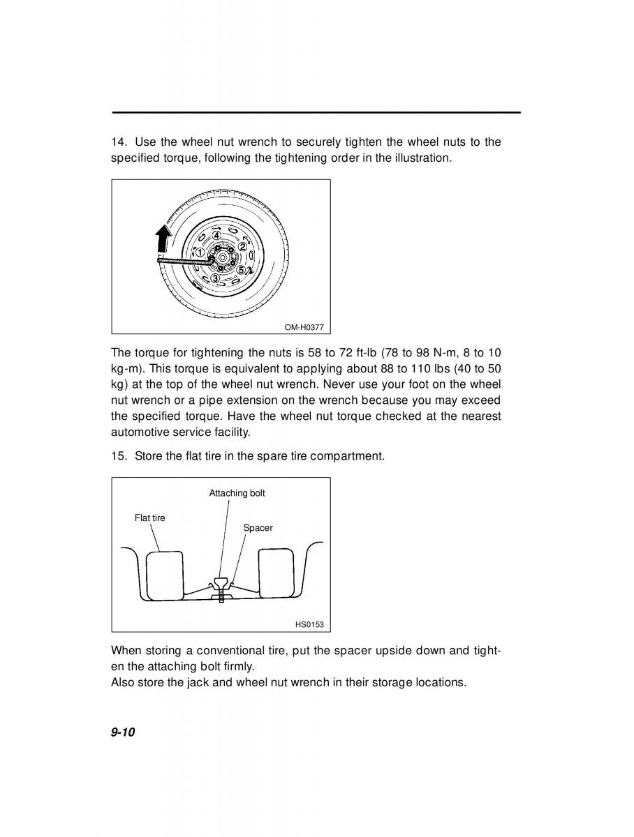 manual  Subaru Outback Legacy owners manual / page 314