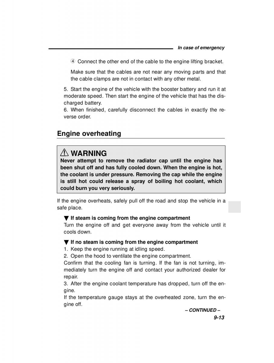 manual  Subaru Outback Legacy owners manual / page 317