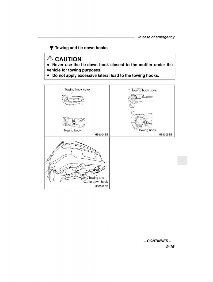 manual  Subaru Outback Legacy owners manual / page 319