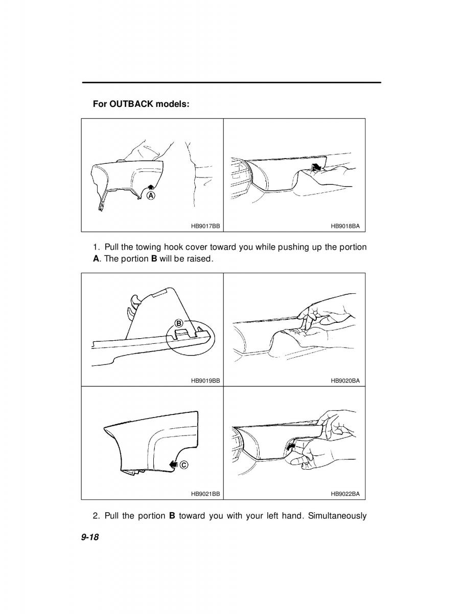 manual  Subaru Outback Legacy owners manual / page 322