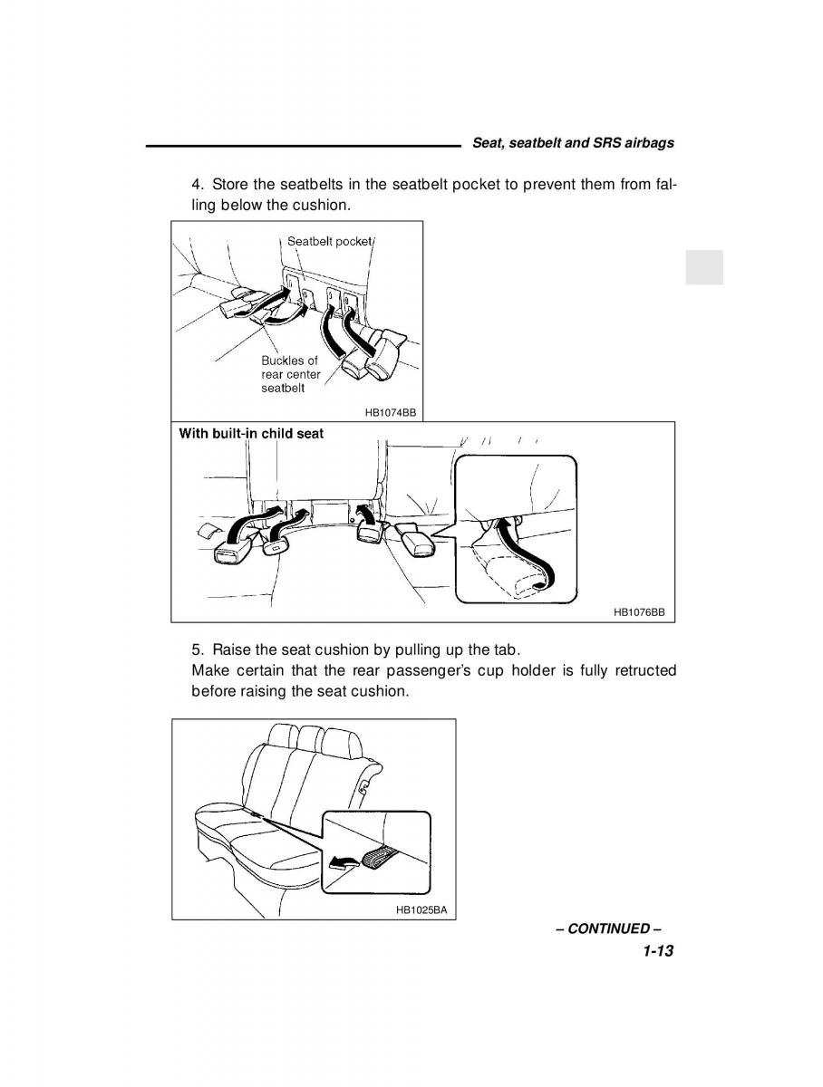 manual  Subaru Outback Legacy owners manual / page 33