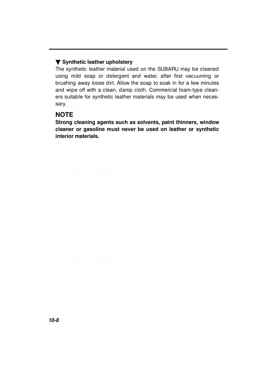 manual  Subaru Outback Legacy owners manual / page 339