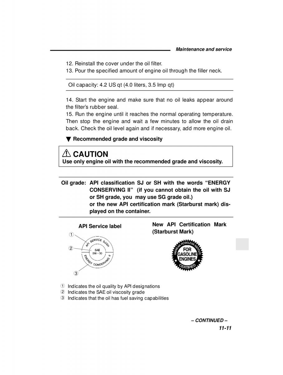 manual  Subaru Outback Legacy owners manual / page 350