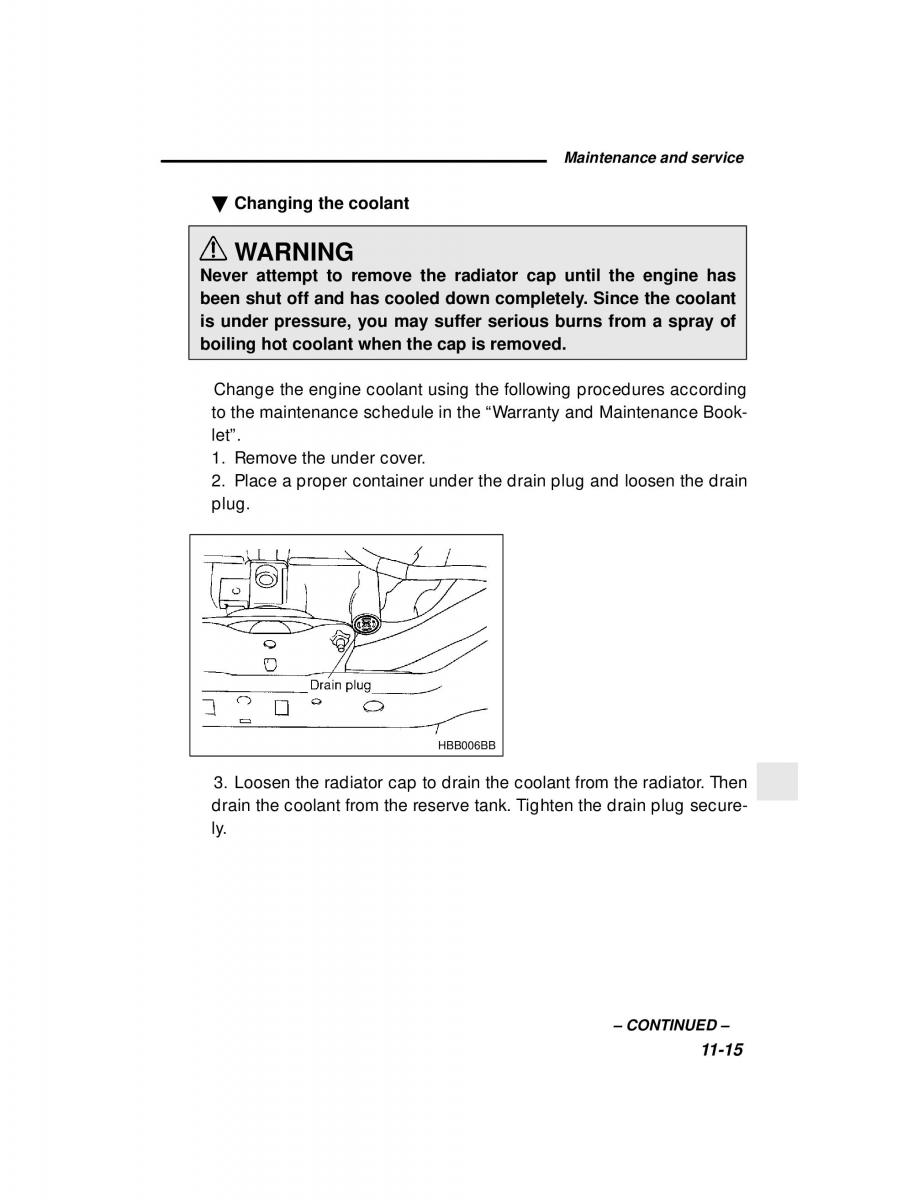 manual  Subaru Outback Legacy owners manual / page 354