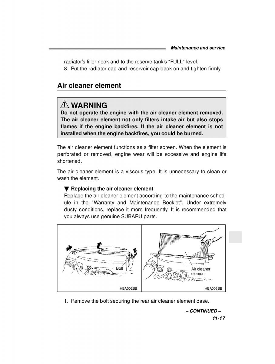 manual  Subaru Outback Legacy owners manual / page 356