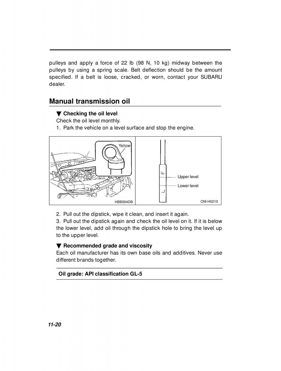 manual  Subaru Outback Legacy owners manual / page 359