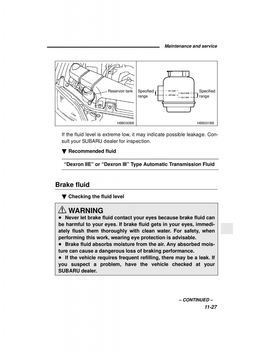 manual  Subaru Outback Legacy owners manual / page 366