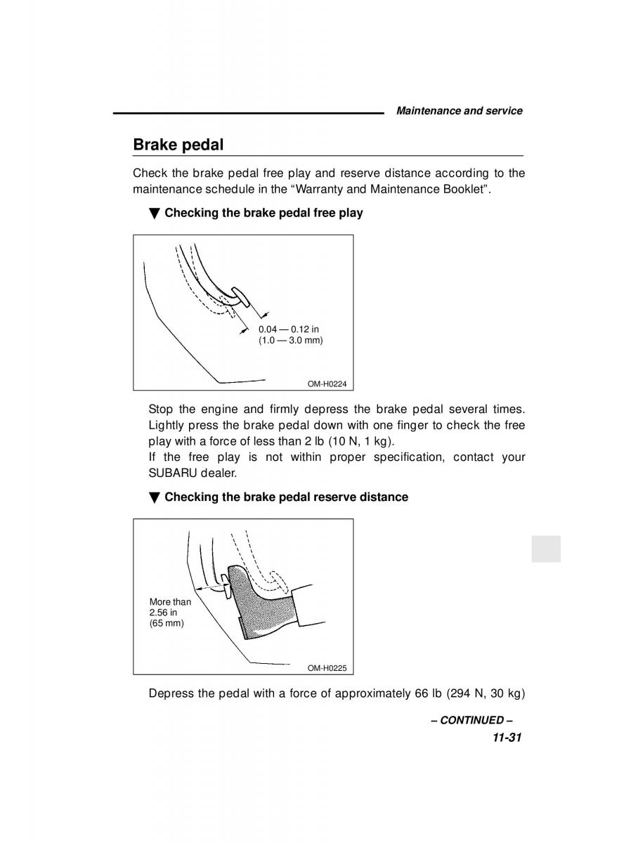 manual  Subaru Outback Legacy owners manual / page 370