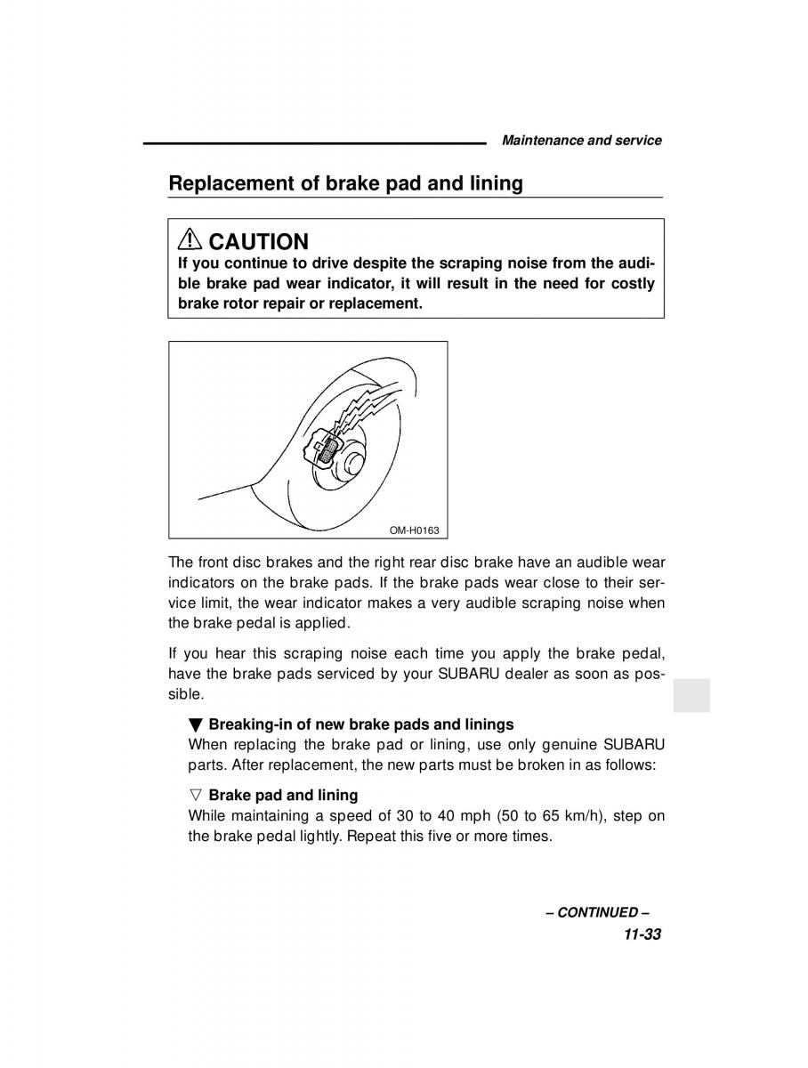 manual  Subaru Outback Legacy owners manual / page 372