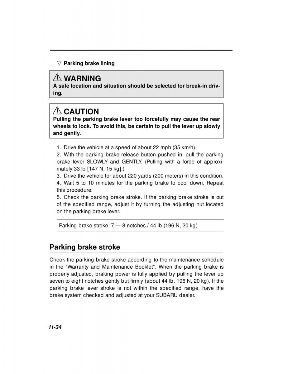 manual  Subaru Outback Legacy owners manual / page 373