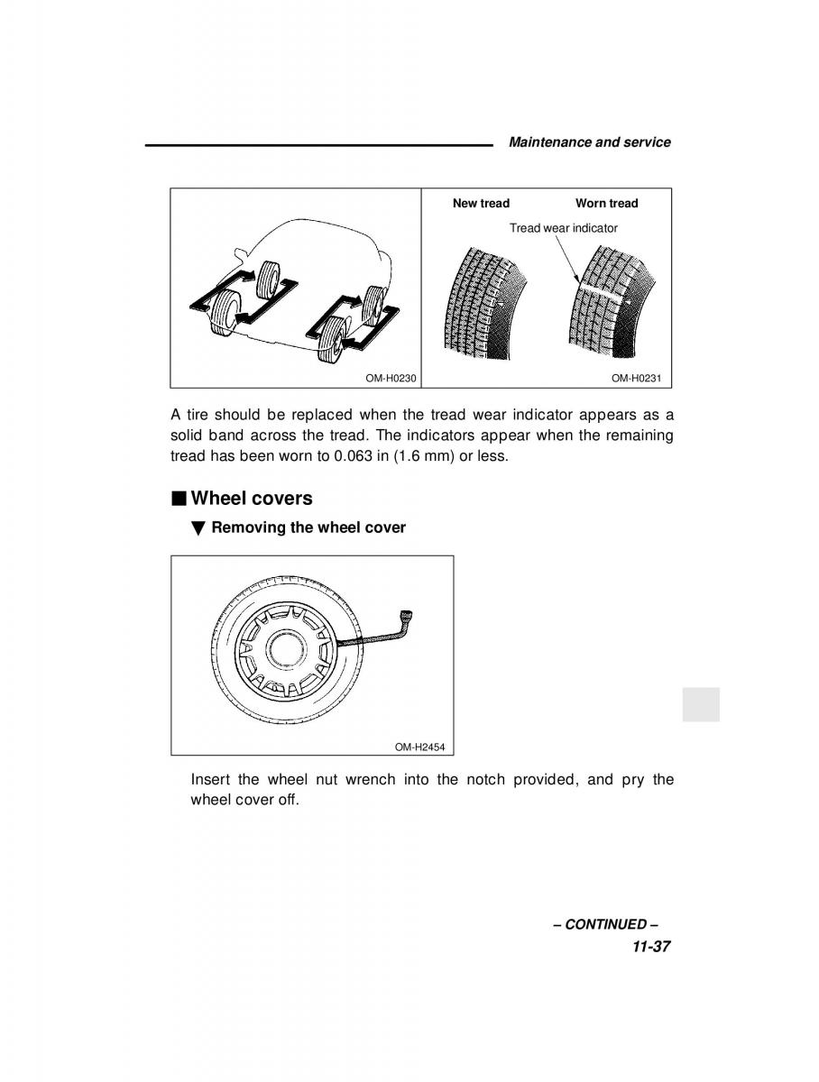 manual  Subaru Outback Legacy owners manual / page 376