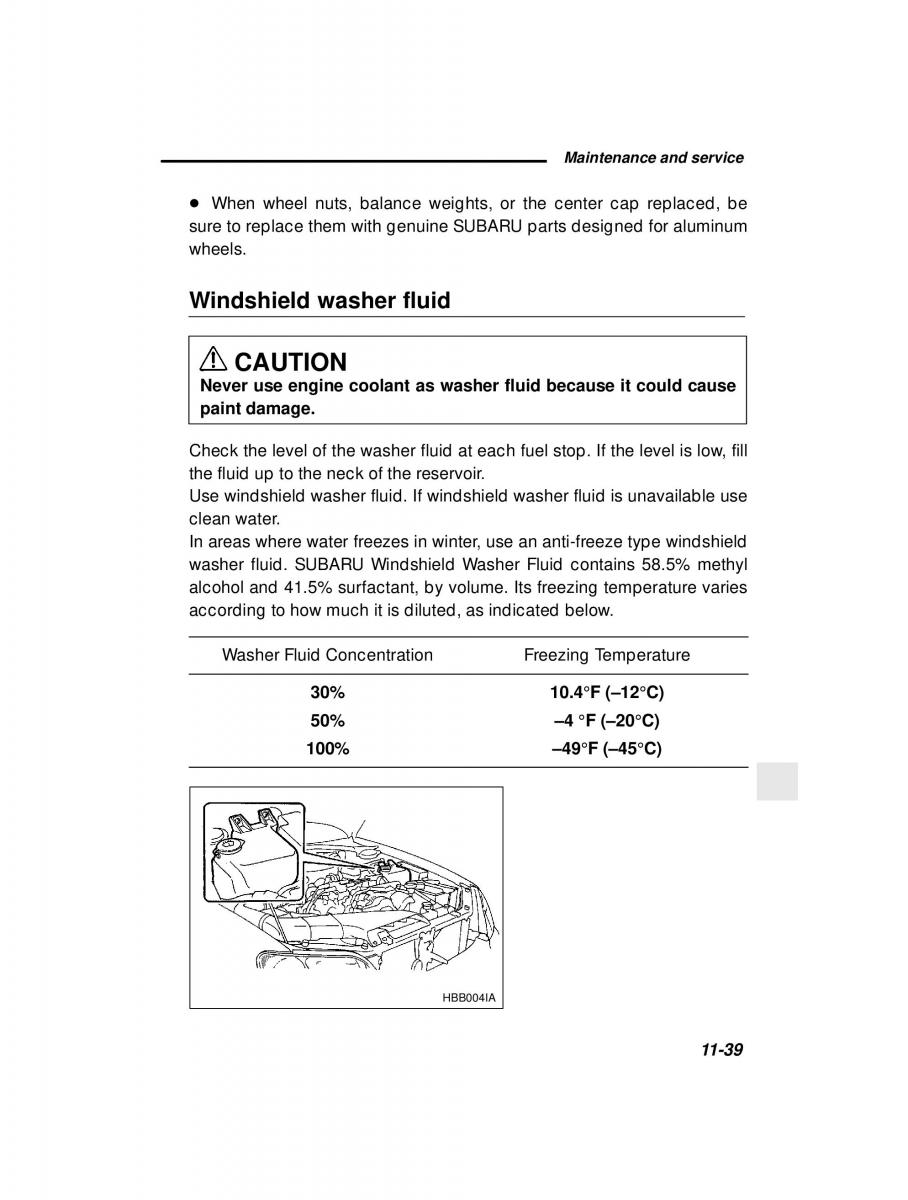 manual  Subaru Outback Legacy owners manual / page 378