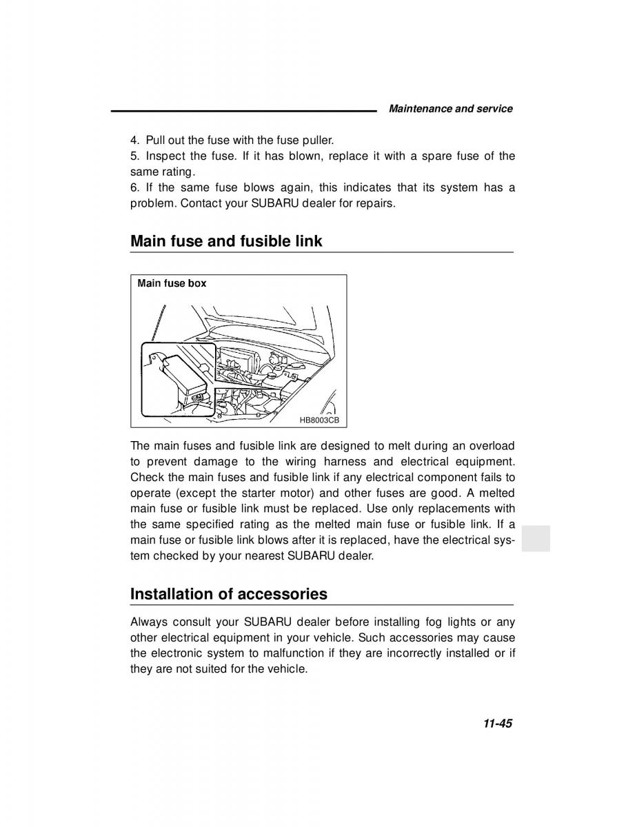 manual  Subaru Outback Legacy owners manual / page 384