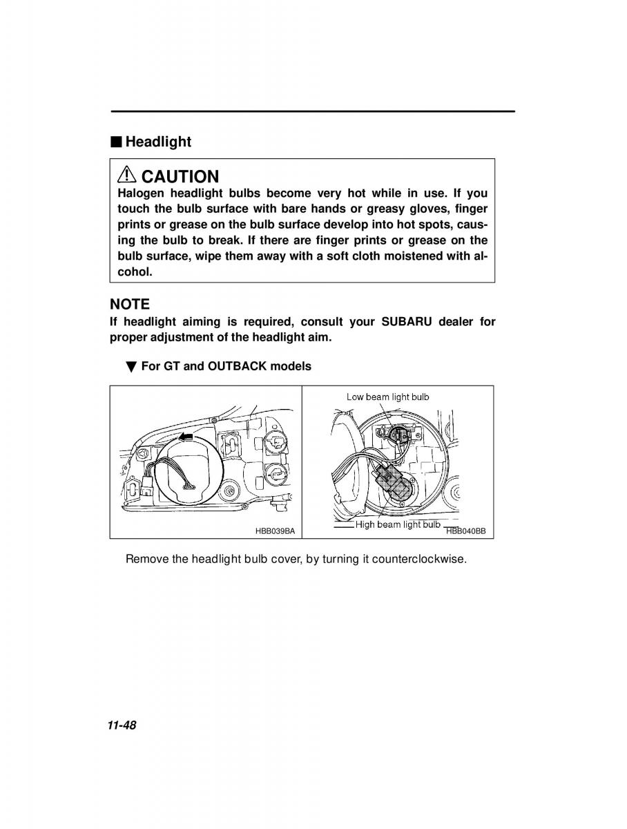 manual  Subaru Outback Legacy owners manual / page 387