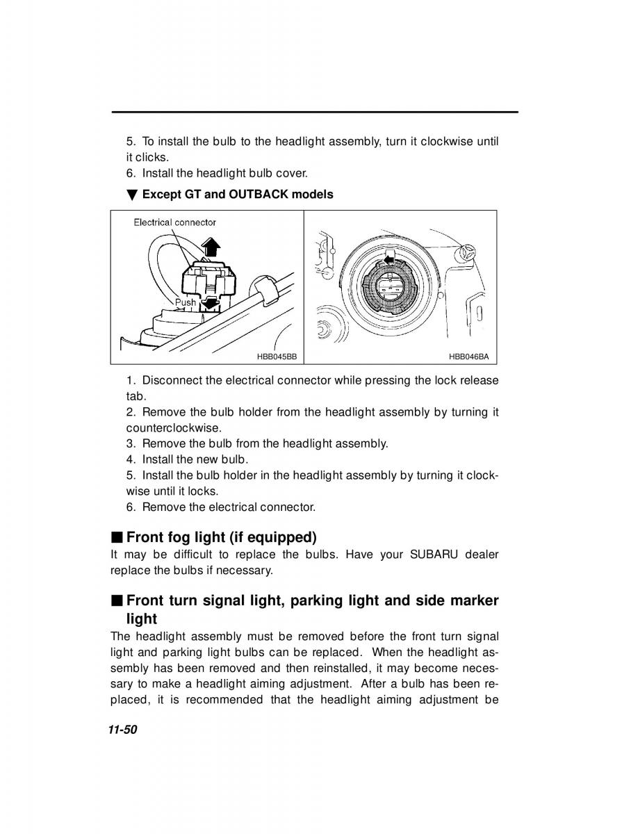 manual  Subaru Outback Legacy owners manual / page 389