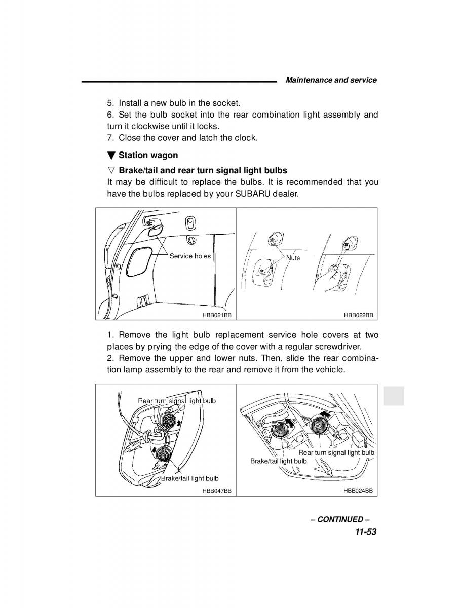 manual  Subaru Outback Legacy owners manual / page 392