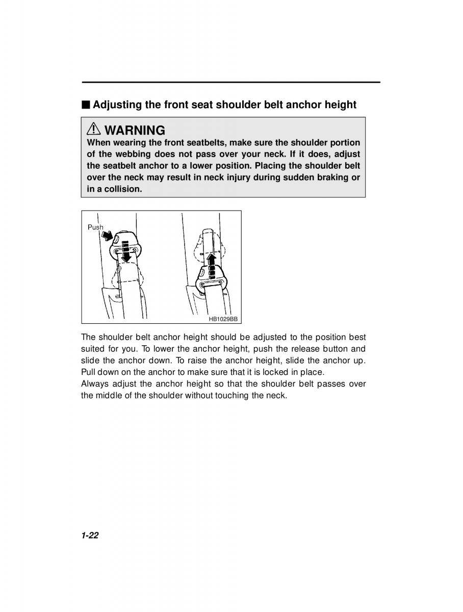 manual  Subaru Outback Legacy owners manual / page 42