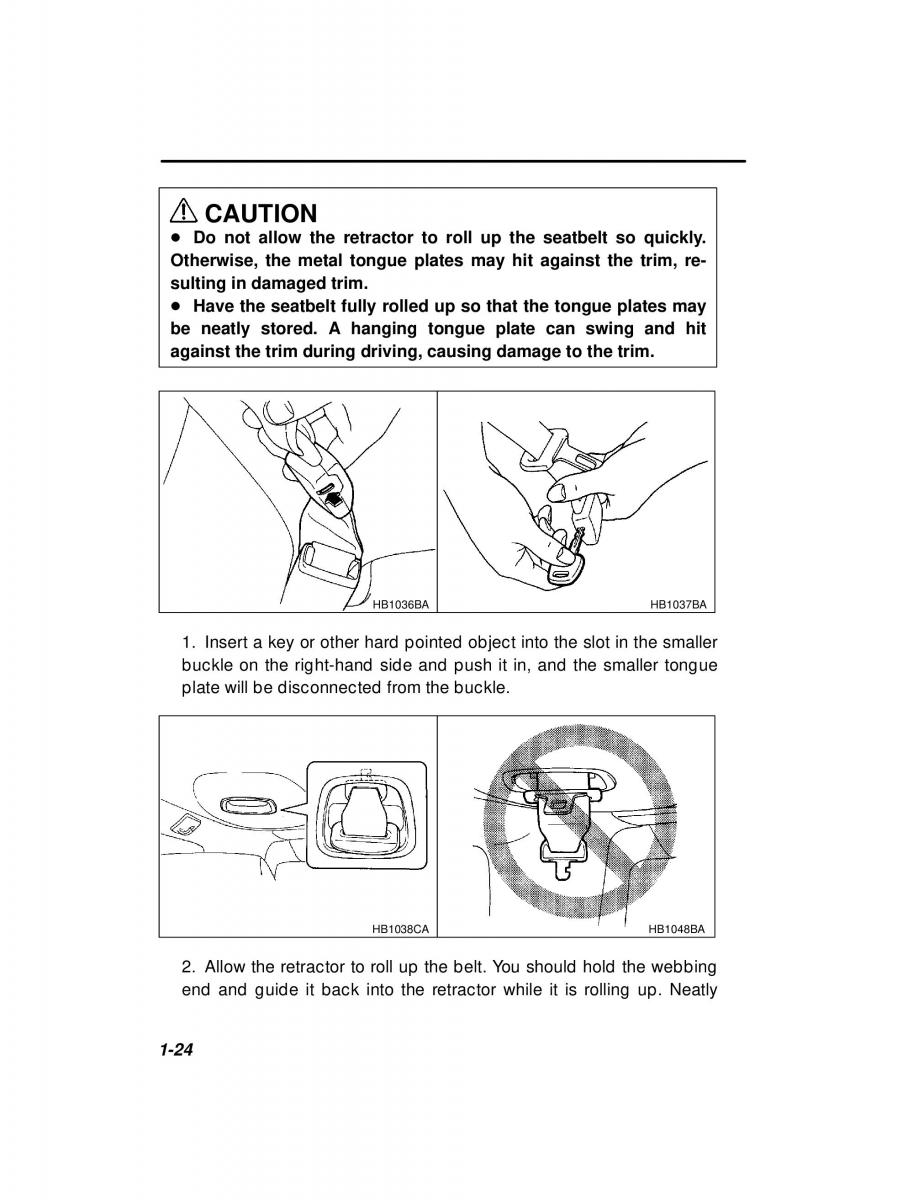 manual  Subaru Outback Legacy owners manual / page 44